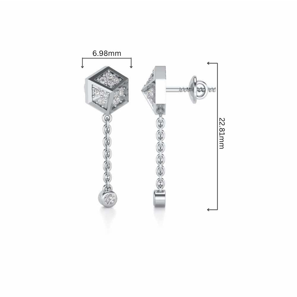 Best Ones Drop Earrings - White Gold - Image 4