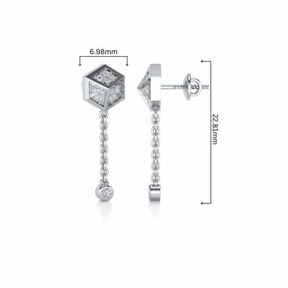 Best Ones Drop Earrings - White Gold - Image 4