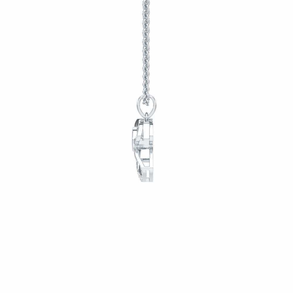 Eye of Fortune Silver Pendant - White Gold - Image 4