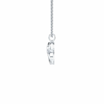 Eye of Fortune Silver Pendant - White Gold - Image 4