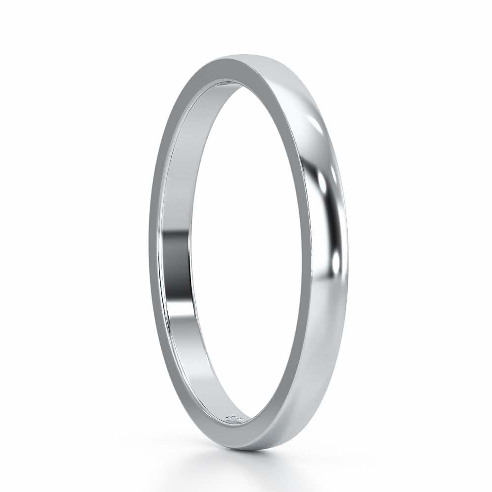 Serene Spark Stackable Silver Ring - White Gold - Image 4