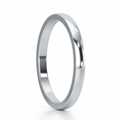 Serene Spark Stackable Silver Ring - White Gold - Image 4