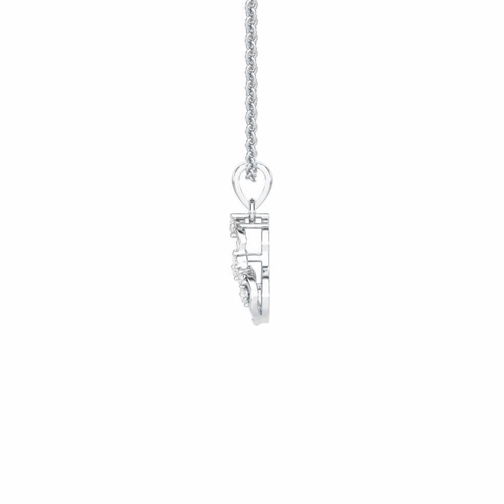 Whisper of Light Silver Pendant - White Gold - Image 4