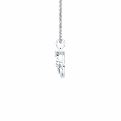 Whisper of Light Silver Pendant - White Gold - Image 4