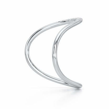 Magic Wave Silver Ring - White Gold - Image 4