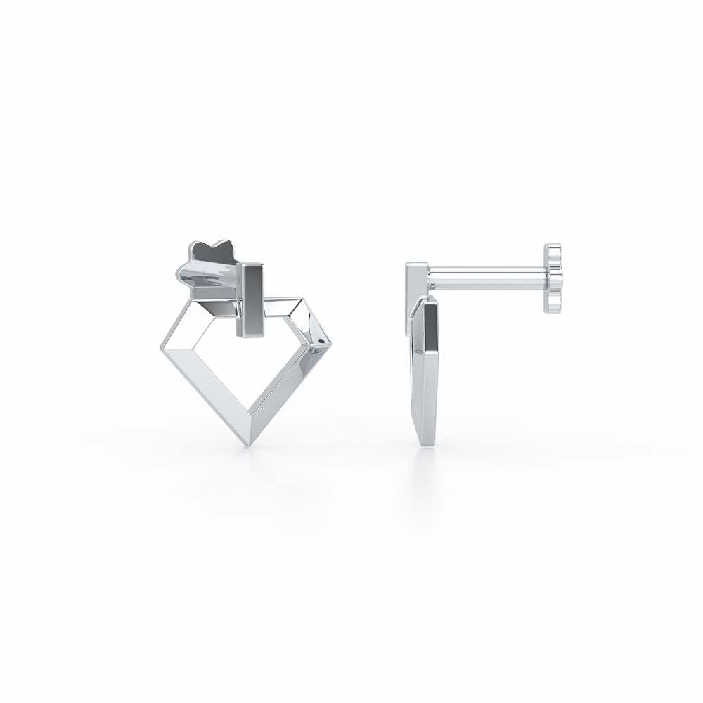 Silver Whispers Earrings - White Gold - Image 4
