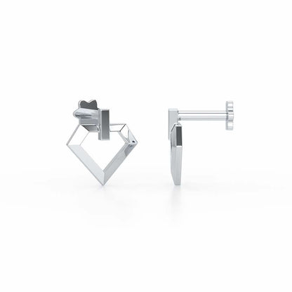 Silver Whispers Earrings - White Gold - Image 4