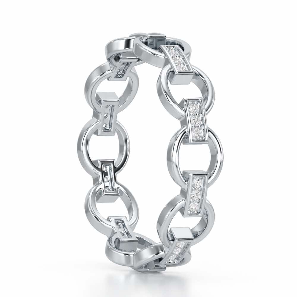 Bound Glow Silver Ring - White Gold - Image 4