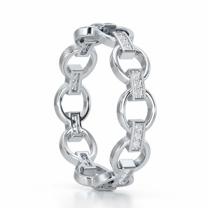 Bound Glow Silver Ring - White Gold - Image 4