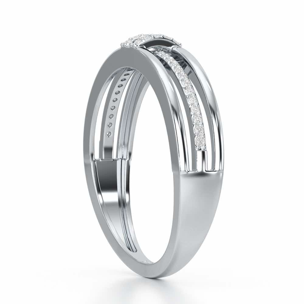 Evoke Shimmer Silver Ring - White Gold - Image 4