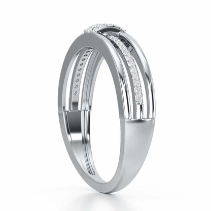 Evoke Shimmer Silver Ring - White Gold - Image 4