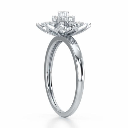 Earl Flora Silver Ring - White Gold - Image 4