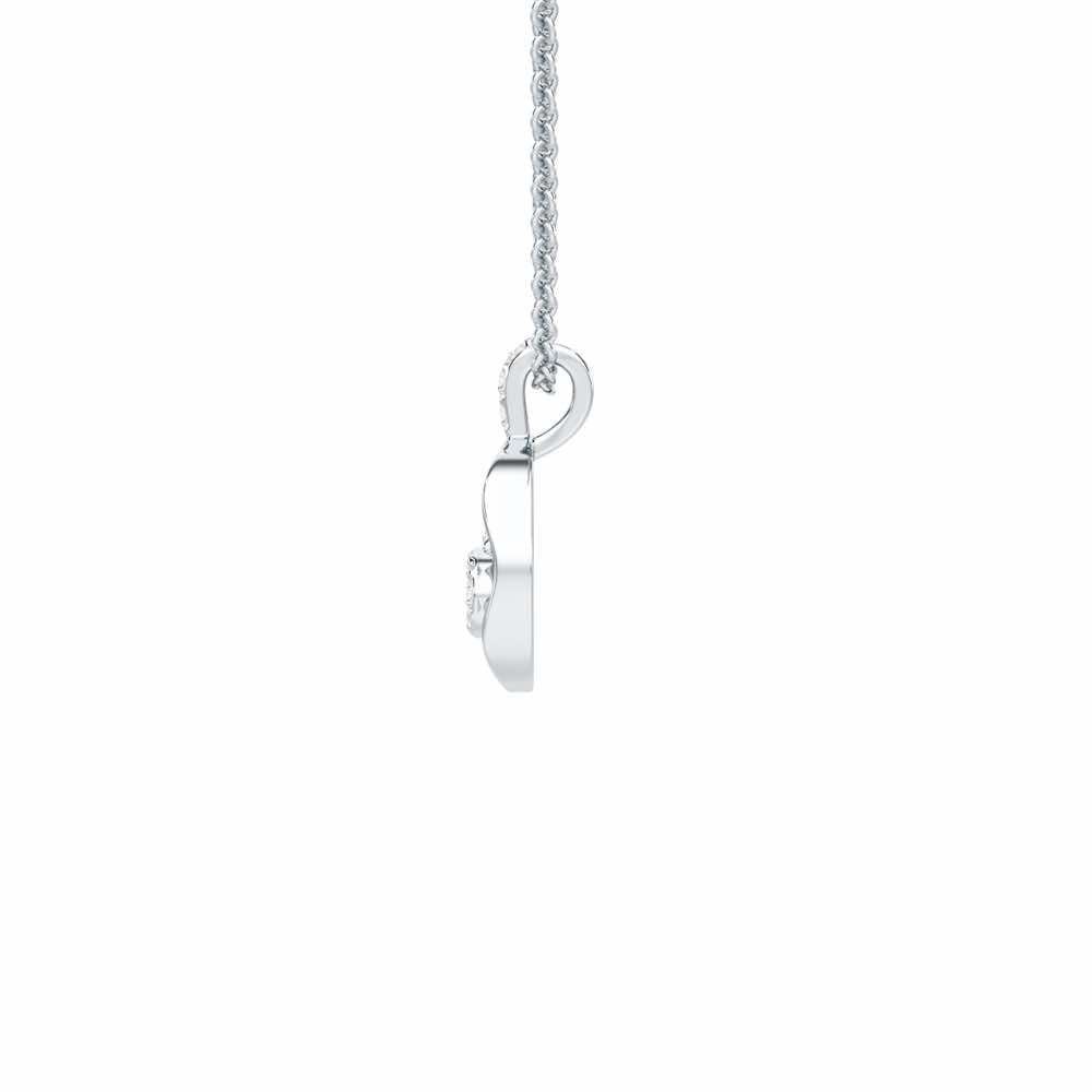 Moonlit Grace Silver Pendant - White Gold - Image 4
