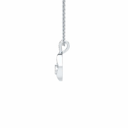 Moonlit Grace Silver Pendant - White Gold - Image 4