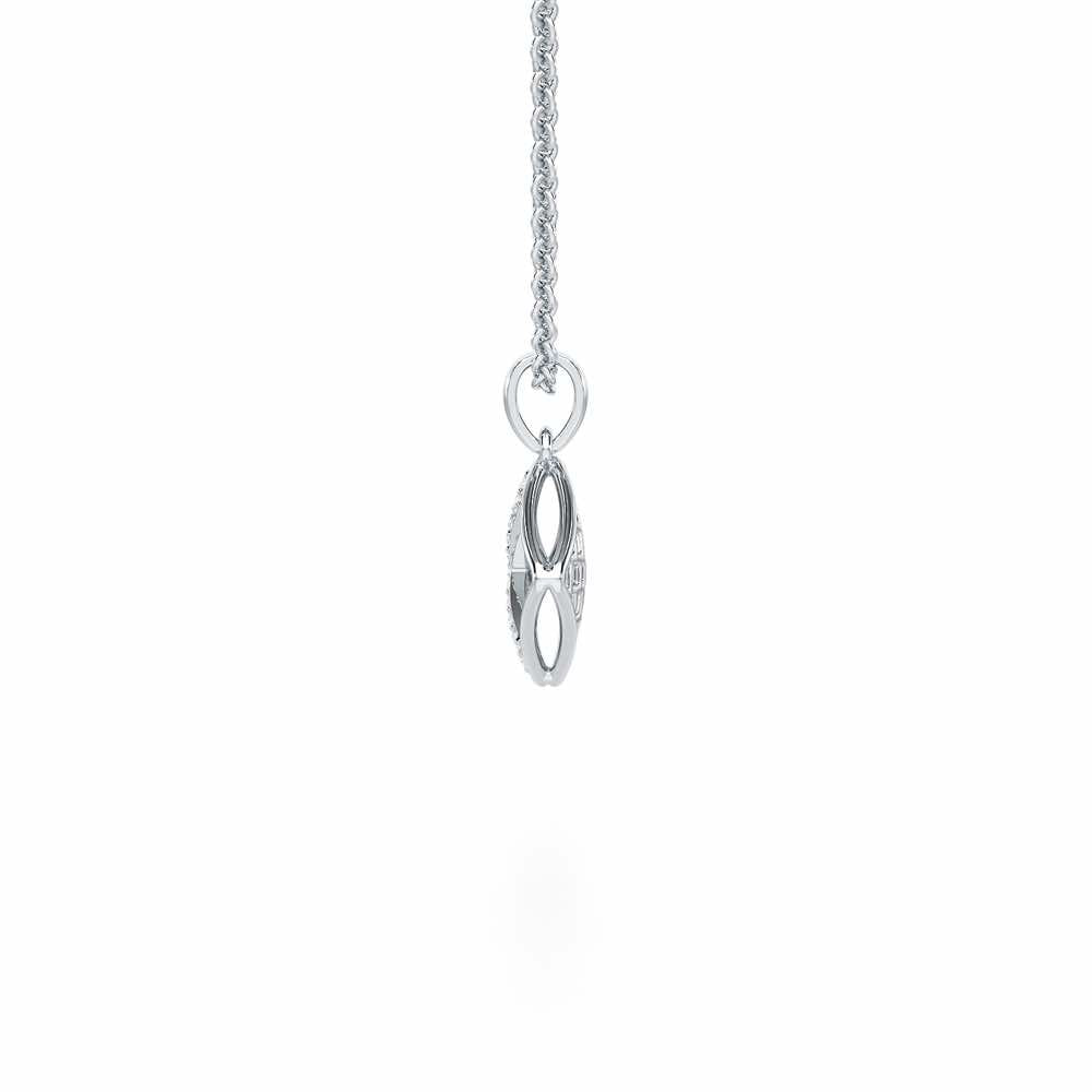 Luminous Bliss Silver Pendant - White Gold - Image 4