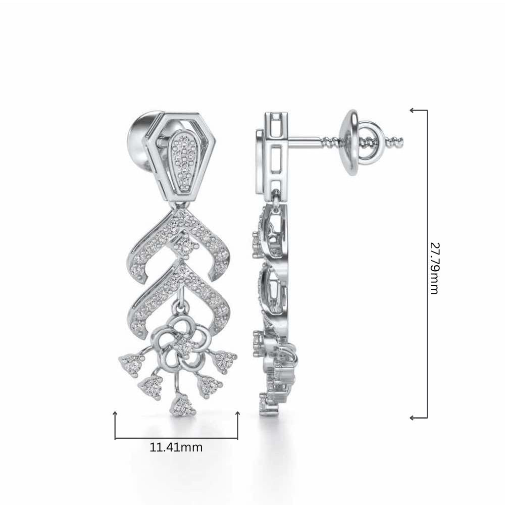 Meet Me Drops Earrings - White Gold - Image 4