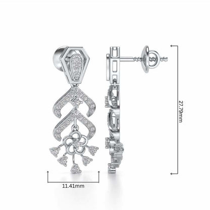 Meet Me Drops Earrings - White Gold - Image 4