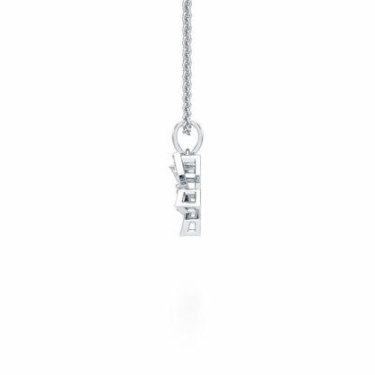 Floral radiance Silver Pendant - White Gold - Image 4