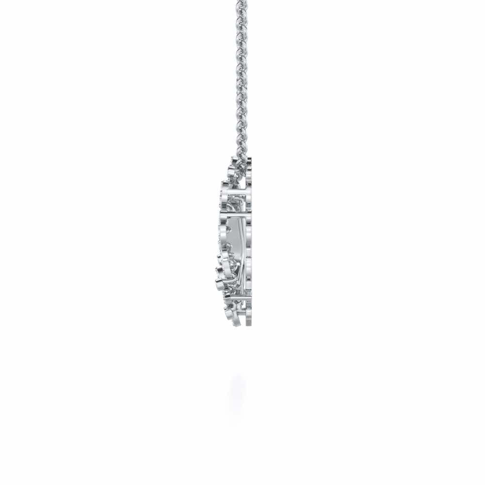 Melodic Bliss Silver Pendant - White Gold - Image 4