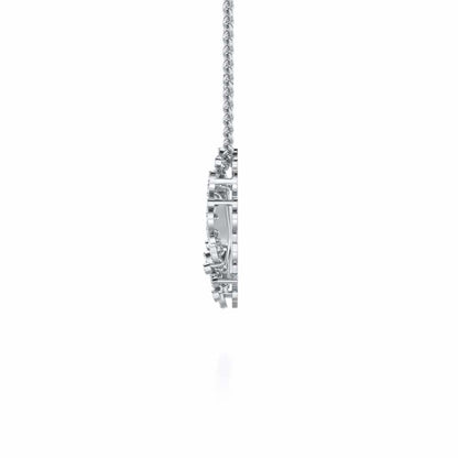 Melodic Bliss Silver Pendant - White Gold - Image 4