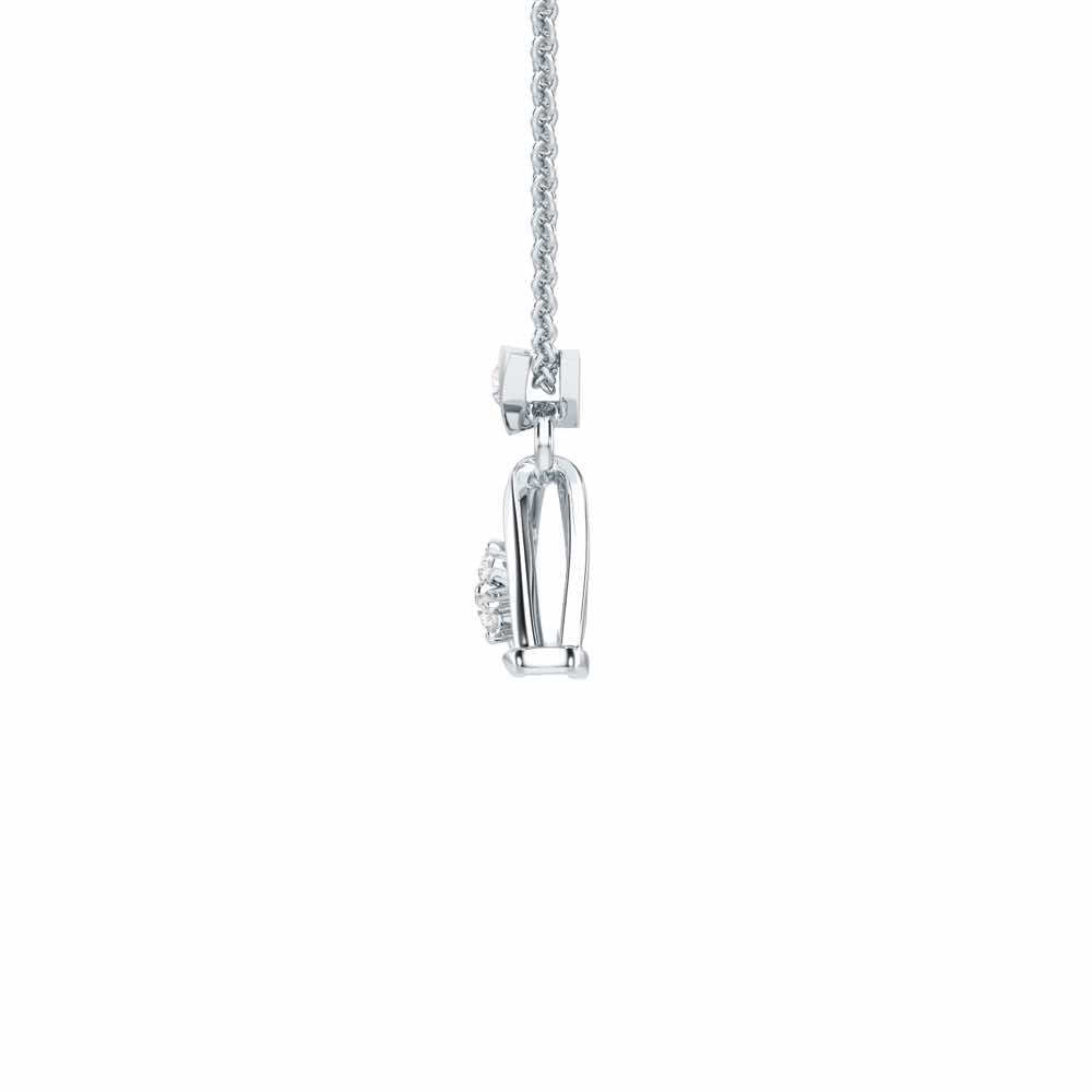 Shimmer Delight Silver Pendant - White Gold - Image 4