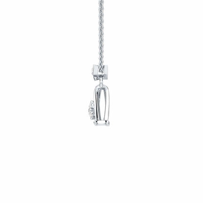 Shimmer Delight Silver Pendant - White Gold - Image 4