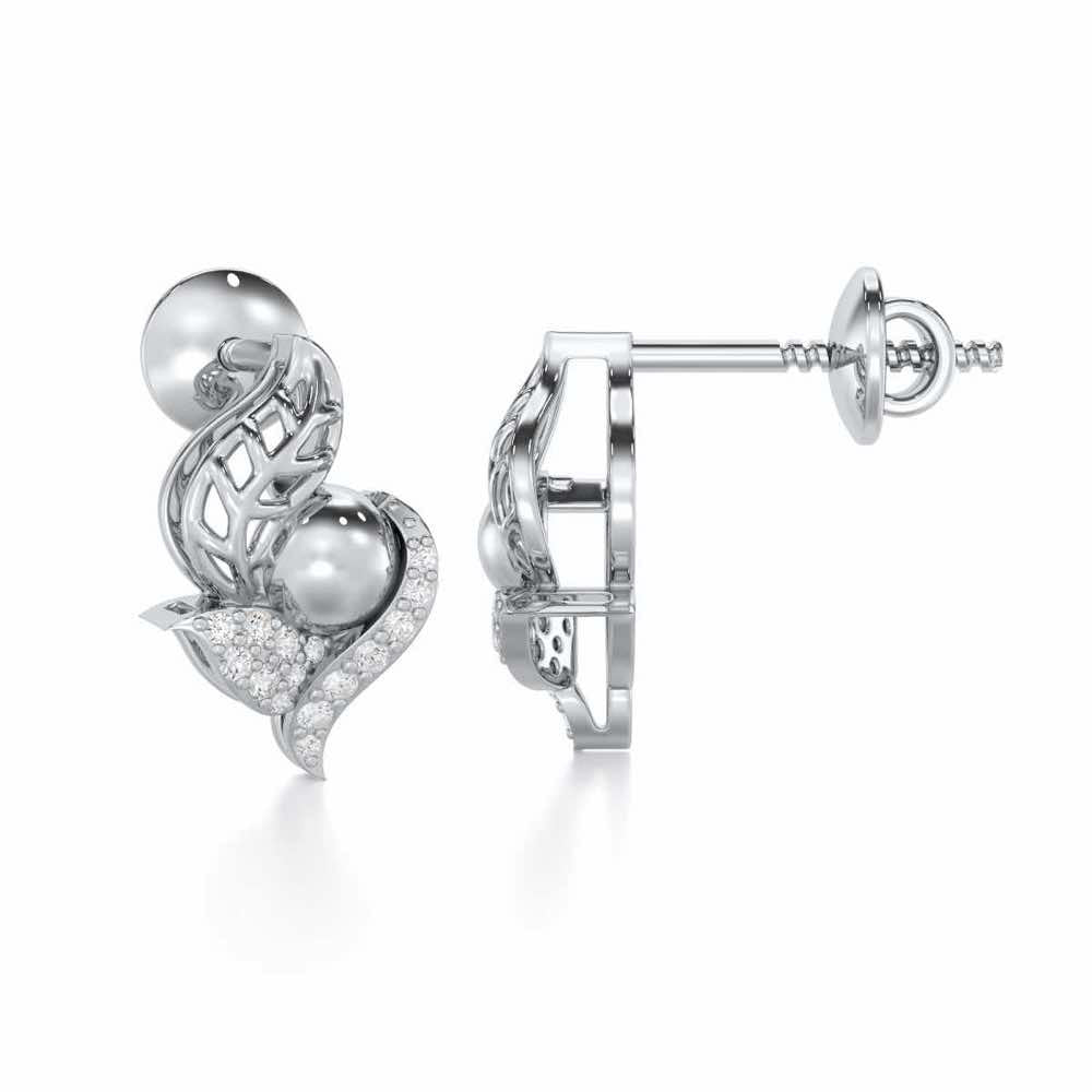 Blissful Harmonies Silver Earrings - White Gold - Image 4