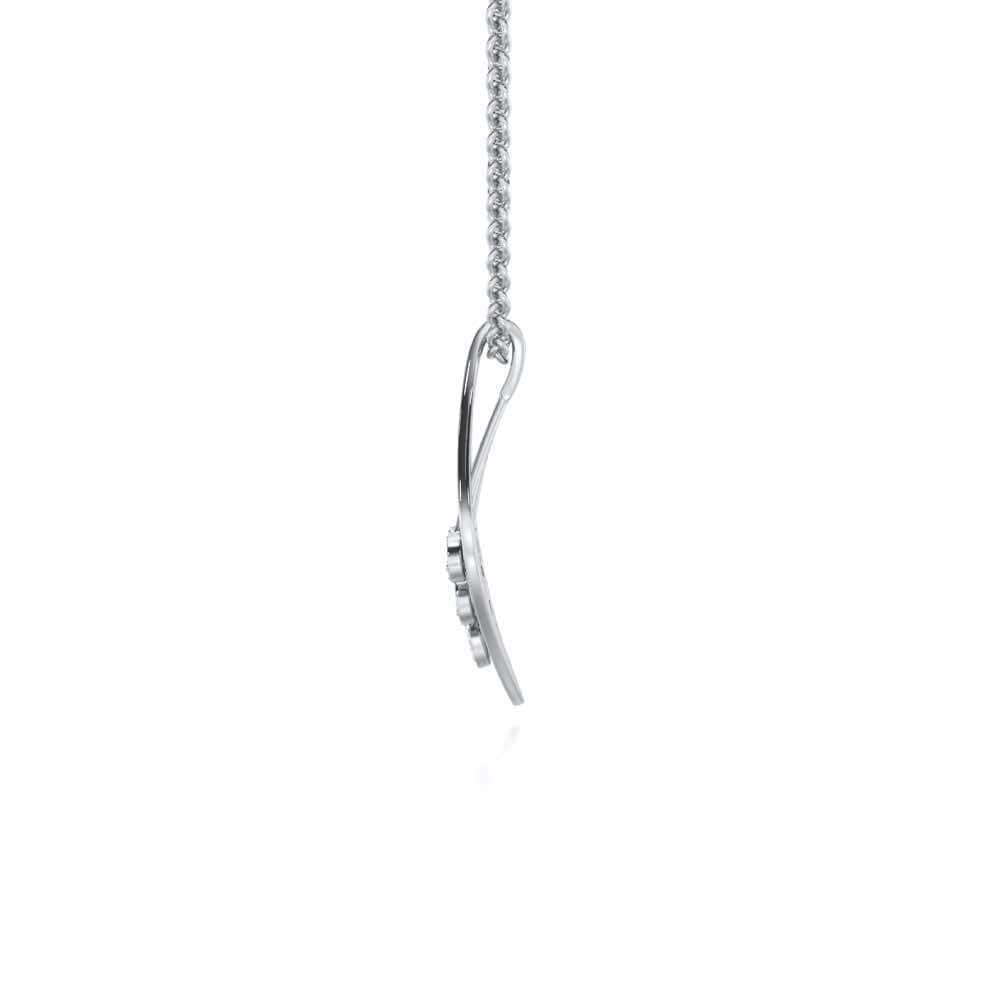 Enchanting Growth Silver Pendant - White Gold - Image 4