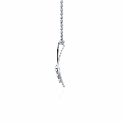 Enchanting Growth Silver Pendant - White Gold - Image 4