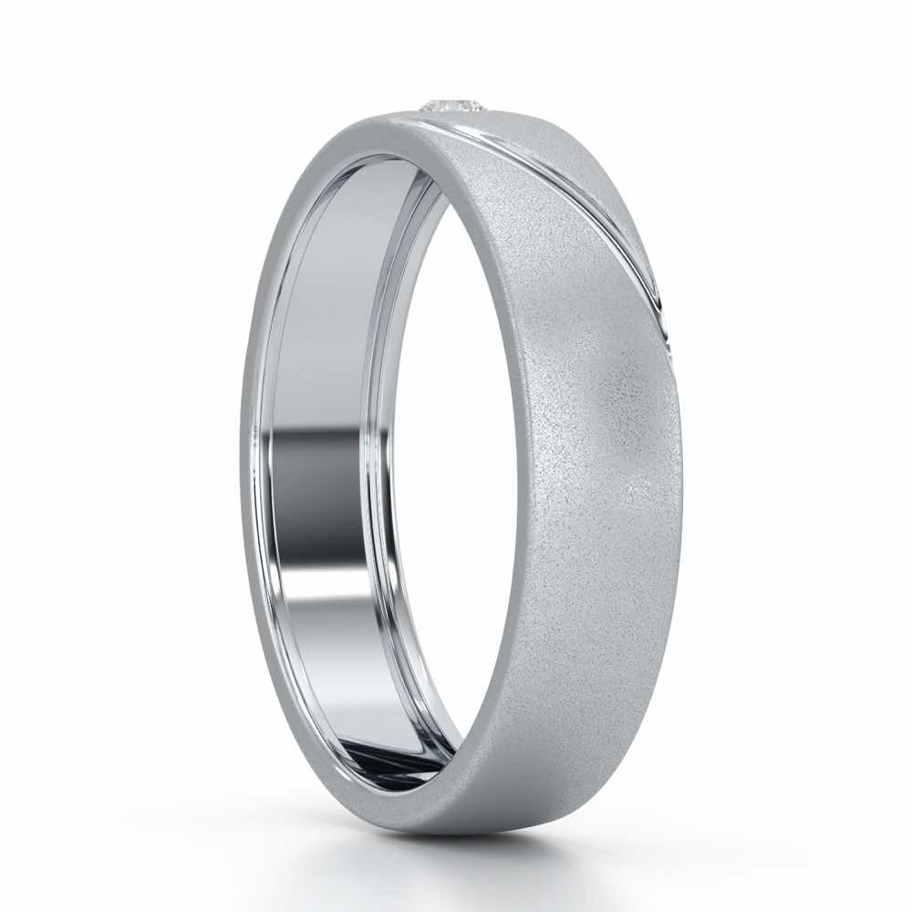 Fiora Glow Silver ring For Men - White Gold - Image 4