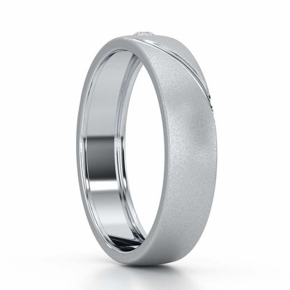 Fiora Glow Silver ring For Men - White Gold - Image 4