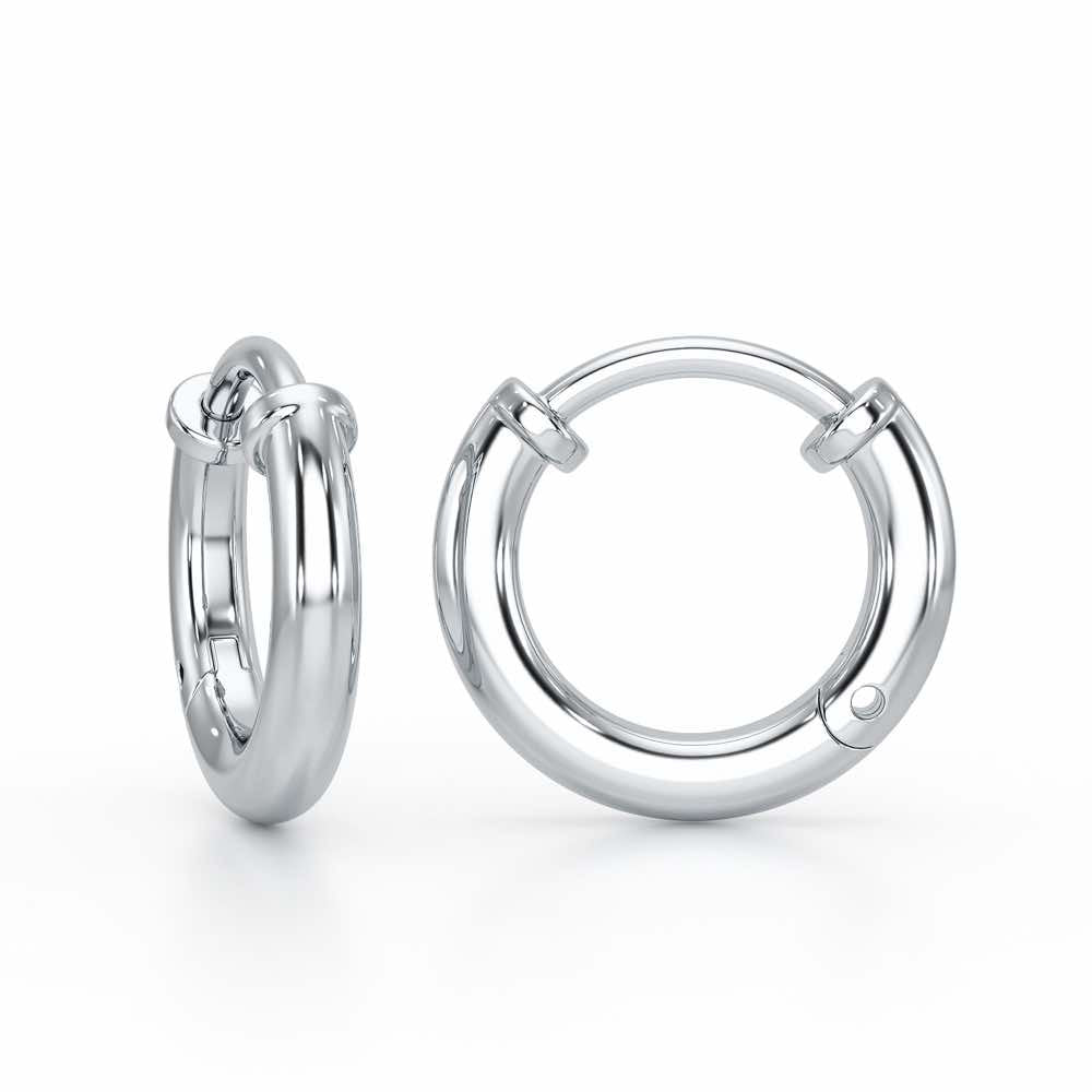 Tiny Glints Bali Earrings - White Gold - Image 4