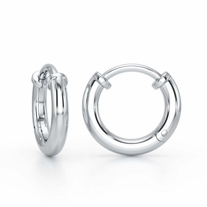 Tiny Glints Bali Earrings - White Gold - Image 4