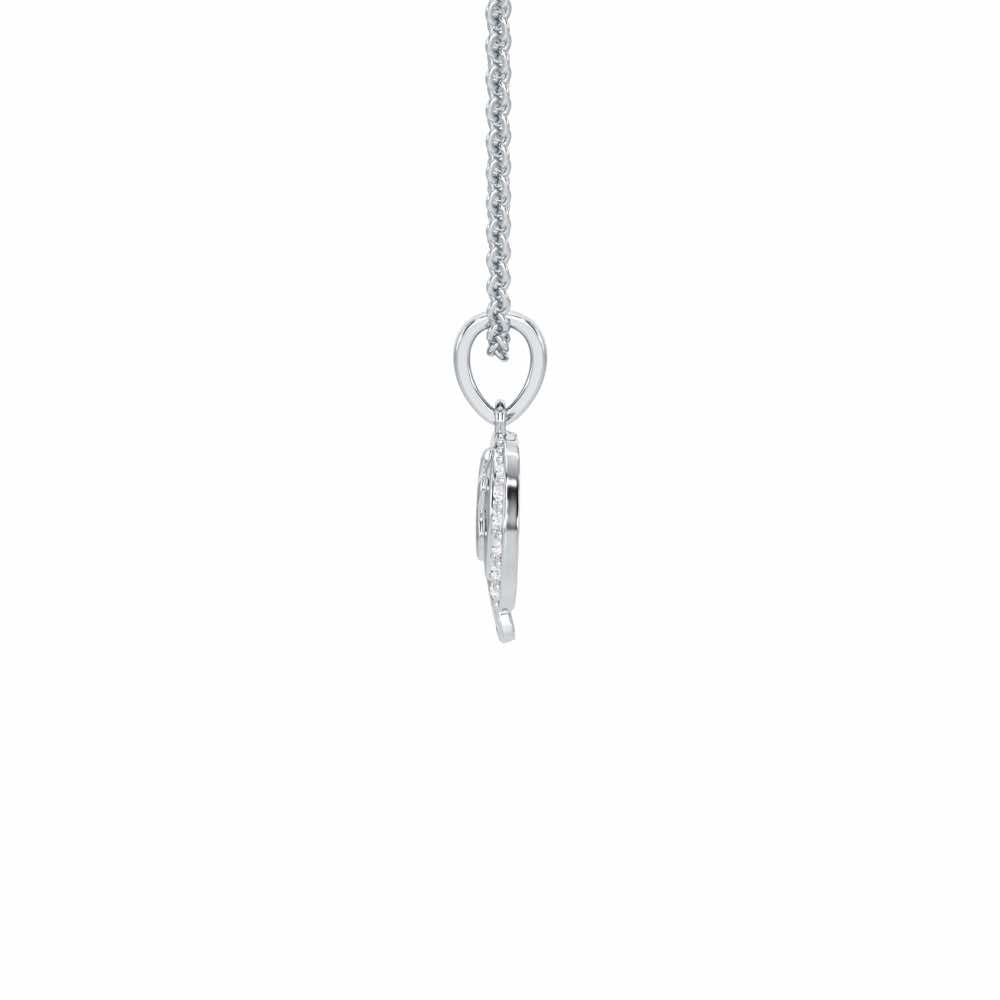 Onkar Grace Silver Pendant - White Gold - Image 4