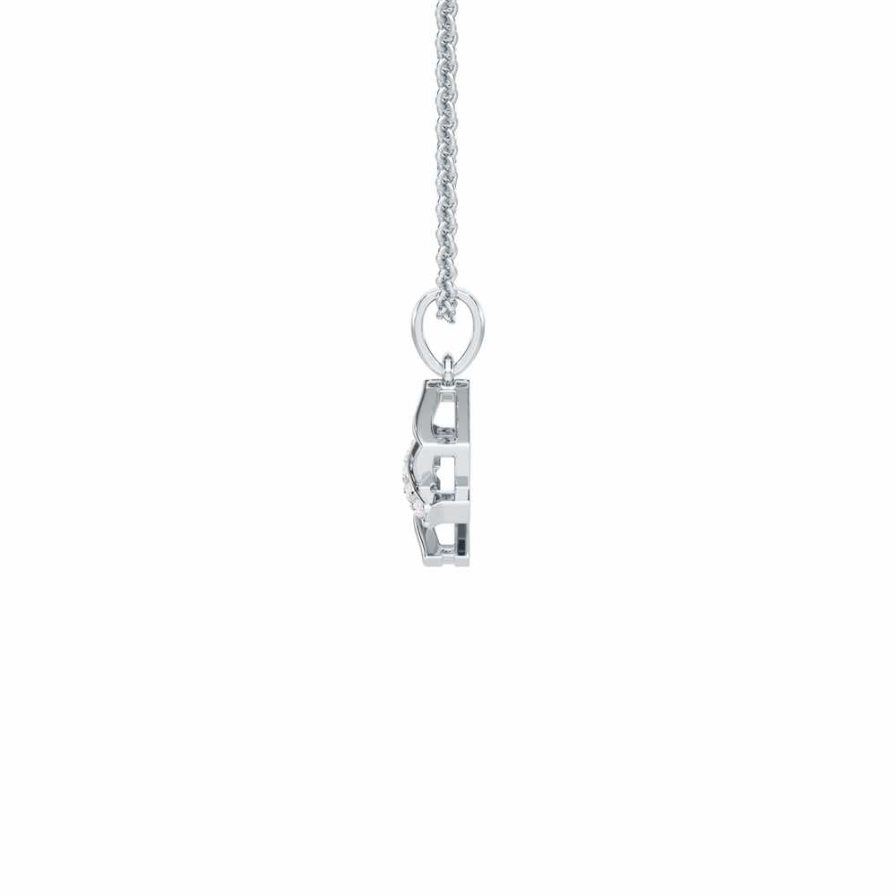 Subtle Spark Silver Pendant - White Gold - Image 4