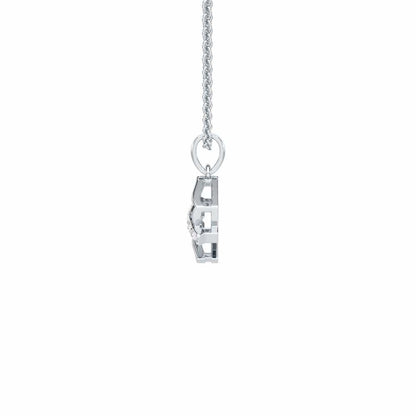 Subtle Spark Silver Pendant - White Gold - Image 4