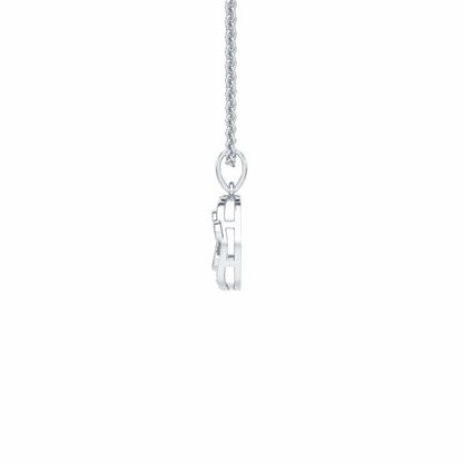 Hearts Of Gleam Silver Pendant - White Gold - Image 4