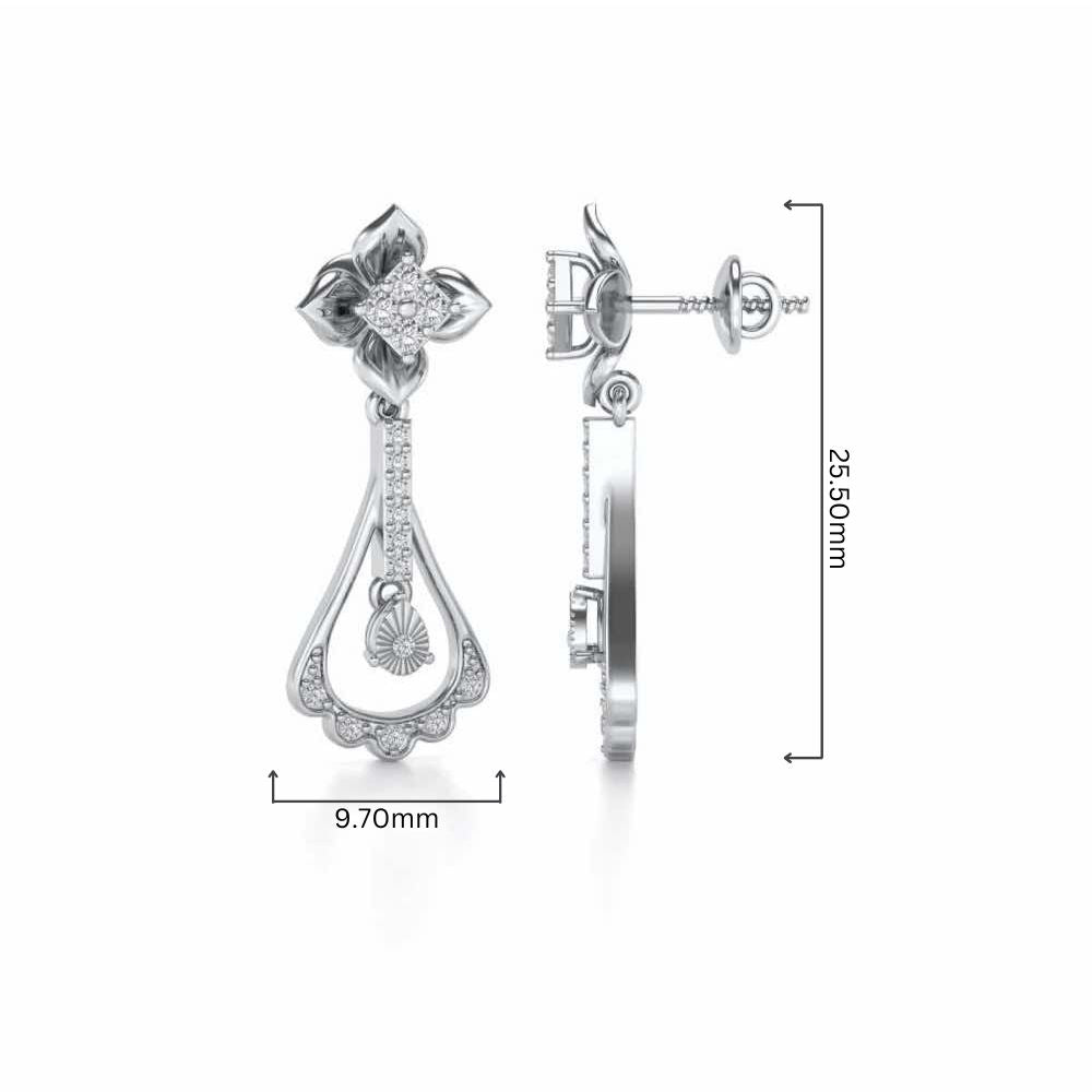 Visionary Drops Earrings - White Gold - Image 4