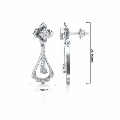 Visionary Drops Earrings - White Gold - Image 4