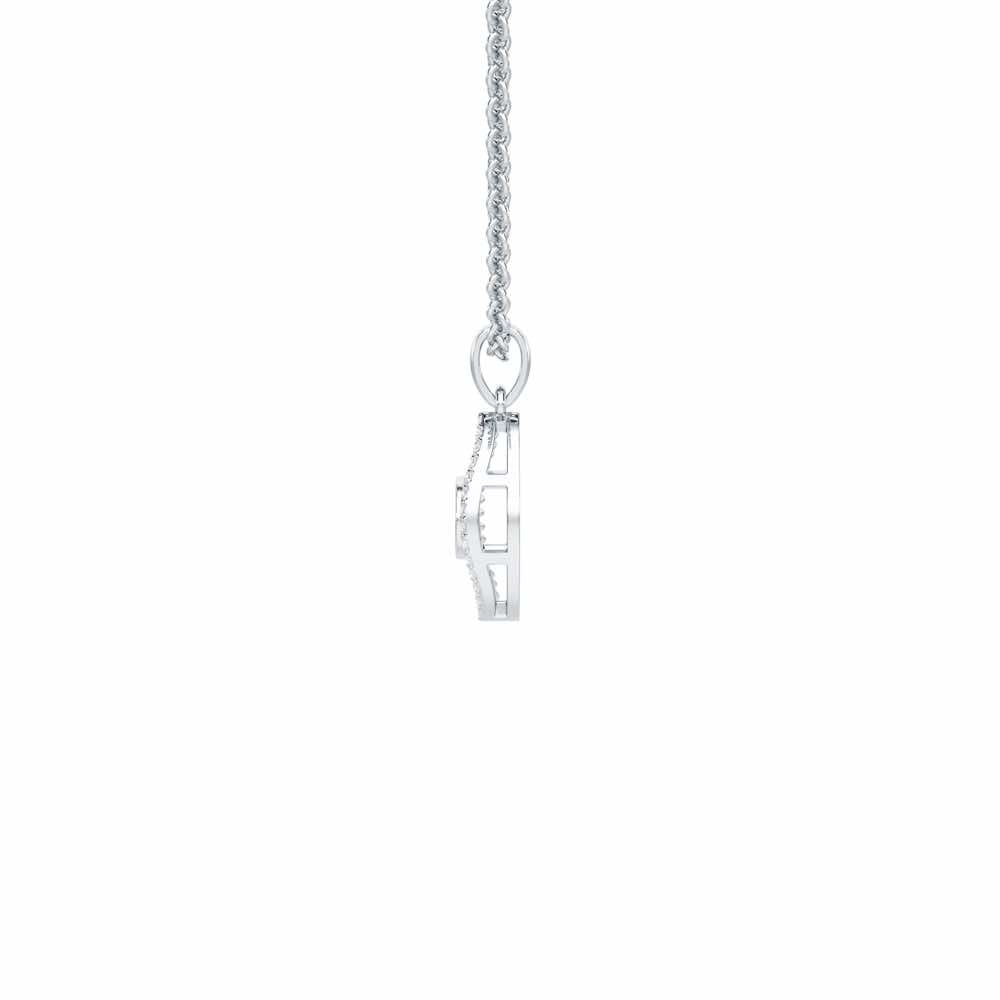 Blue Eye Silver Pendant - White Gold - Image 4