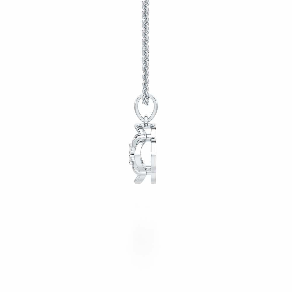 Glint of Grace Silver Pendant - White Gold - Image 4