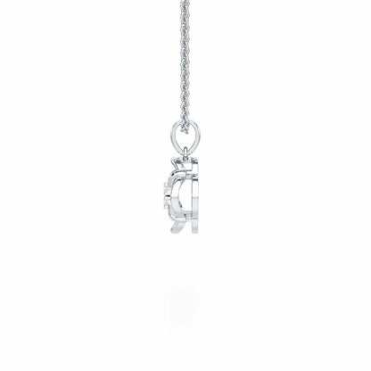 Glint of Grace Silver Pendant - White Gold - Image 4