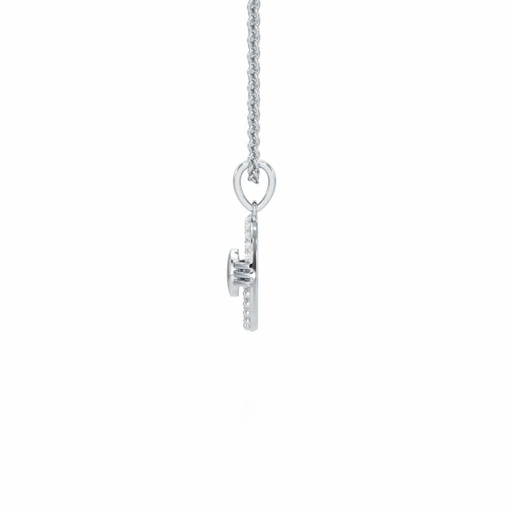 Trinetradhari Silver Pendant - White Gold - Image 4
