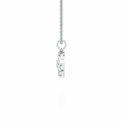 Ethereal Charm Silver Pendant - White Gold - Image 4
