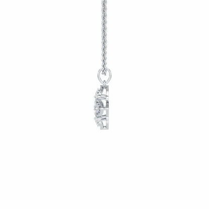 Watchful Charm Silver Pendant - White Gold - Image 4