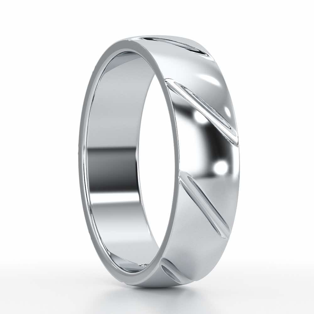 Onyx Silver Band For Men - White Gold - Image 4