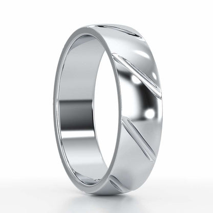 Onyx Silver Band For Men - White Gold - Image 4