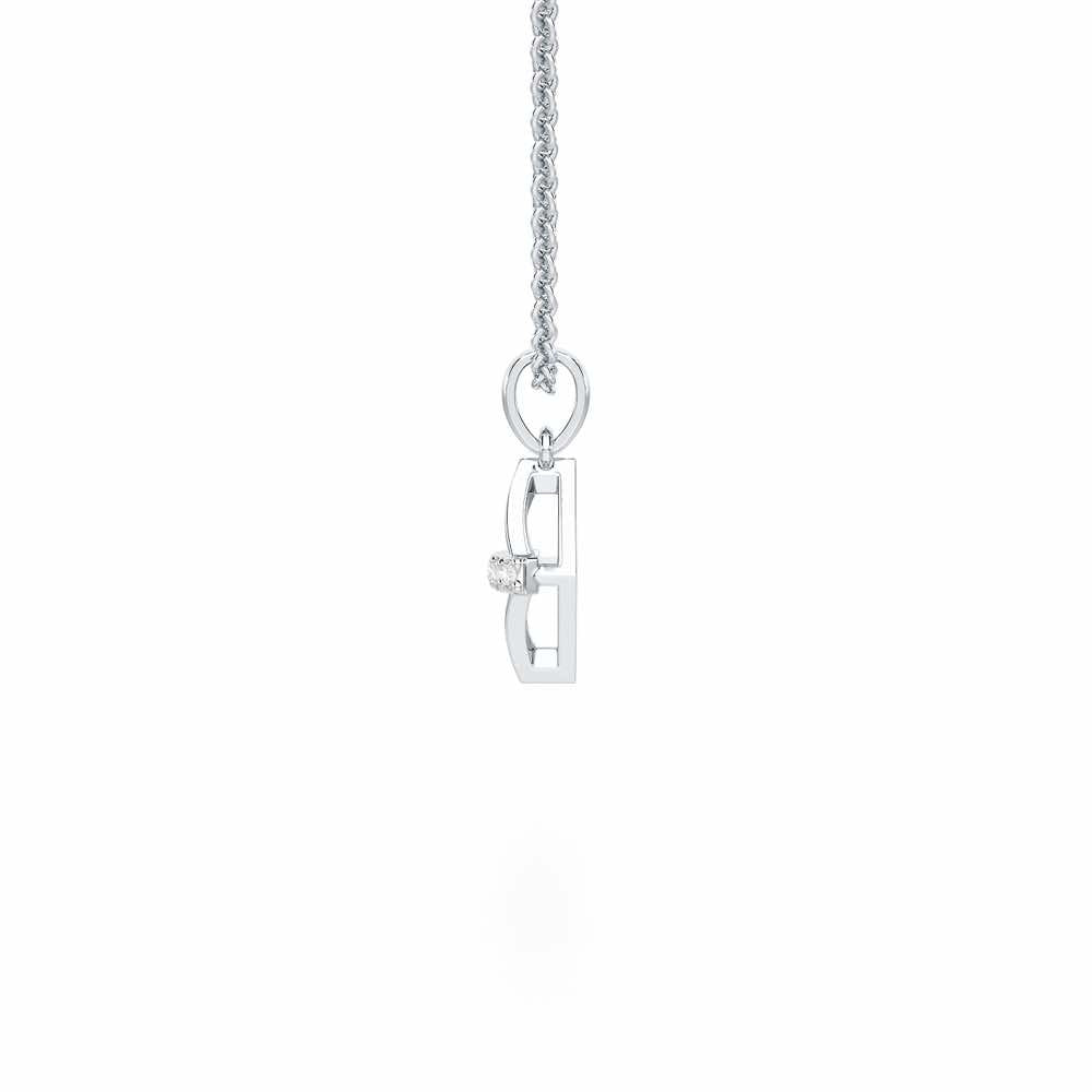 Soft Spark Silver Pendant - White Gold - Image 4