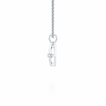Soft Spark Silver Pendant - White Gold - Image 4