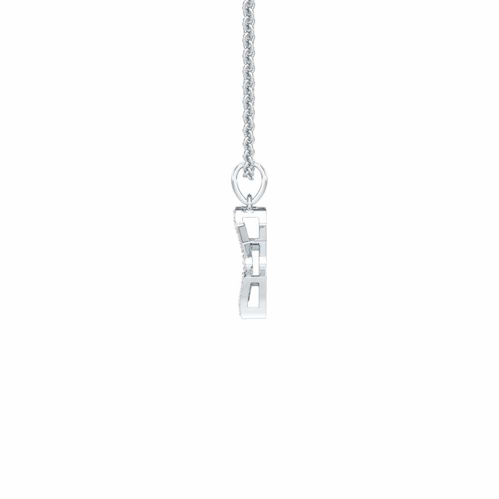 Silver Gleam Pendant - White Gold - Image 4
